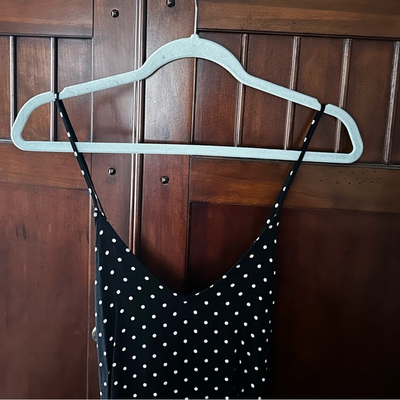 Old Navy Black Maxi Dress with White Dots - Picture 2 of 4